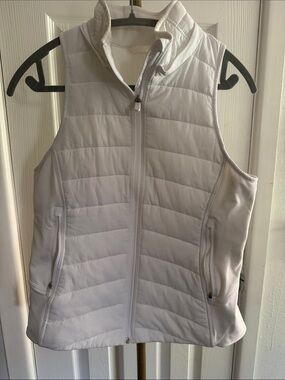 lululemon athletica White Quilted Zip Front Vest